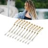10PCS Dreadlocks, Hair Jewelry,Artificial Pearl Spring Alloy Hair Braiding Rings Hair Clip Gold view 1