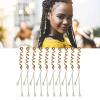 10PCS Dreadlocks, Hair Jewelry,Artificial Pearl Spring Alloy Hair Braiding Rings Hair Clip Gold view 2