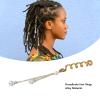 10PCS Dreadlocks, Hair Jewelry,Artificial Pearl Spring Alloy Hair Braiding Rings Hair Clip Gold view 4