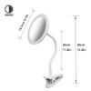 6.5" Clip-On Magnifying Vanity Mirror - 5X Magnification, USB Rechargeable, Lighted, Travel-Friendly (White) view 2