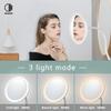10X Magnifying Clip on Makeup Mirror Gooseneck, 6.5" Vanity Mirror with Light, 2000mAh USB Recharge 360 Rotating,Clip On Gooseneck Magnifying Vanity Mirror with Light,Travel Makeup Mirror (White 10X) view 3