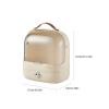RXMORI Makeup Storage Organizer, Cosmetic Storage Box with Drawer Transparent Cover Portable Makeup Organizer Display Case for Bathroom Countertop, Cream White view 2