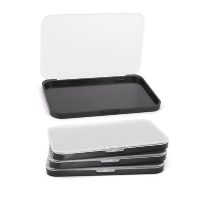 AJLTPA Magnetic Makeup Palette with Frosted Clear Top, 3Pack Empty Eyeshadow Dispensing Storage Box with 60Pcs Adhesive Metal Stickers for DIY Cosmetics Blush Powder-6.69"X4.41"Palette