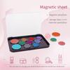 AJLTPA Magnetic Makeup Palette with Frosted Clear Top, 3Pack Empty Eyeshadow Dispensing Storage Box with 60Pcs Adhesive Metal Stickers for DIY Cosmetics Blush Powder-6.69"X4.41"Palette view 3