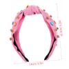 FRCOLOR Knotted Heart Headband for Women Candy-colored Valentine Day Hair Accessory Sparkly Design for Fashion-forward Looks Comfortable Fit Sweet and Feminine Style view 2