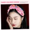 FRCOLOR Knotted Heart Headband for Women Candy-colored Valentine Day Hair Accessory Sparkly Design for Fashion-forward Looks Comfortable Fit Sweet and Feminine Style view 3
