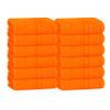 BOUTIQUO Ultra Soft Cotton Washcloths, Contains 12 Piece Face Cloths 12x12 inch, Ideal for Everyday use Face Towels, Compact & Lightweight Multi Purpose Washcloths - Orange view 1
