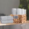 BOUTIQUO Ultra Soft Cotton Washcloths, Contains 12 Piece Face Cloths 12x12 inch, Ideal for Everyday use Face Towels, Compact & Lightweight Multi Purpose Washcloths - Light Grey view 3