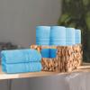 BOUTIQUO Ultra Soft Cotton Washcloths, Contains 12 Piece Face Cloths 12x12 inch, Ideal for Everyday use Face Towels, Compact & Lightweight Multi Purpose Washcloths - Sky Blue view 3