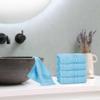 BOUTIQUO Ultra Soft Cotton Washcloths, Contains 12 Piece Face Cloths 12x12 inch, Ideal for Everyday use Face Towels, Compact & Lightweight Multi Purpose Washcloths - Sky Blue view 4