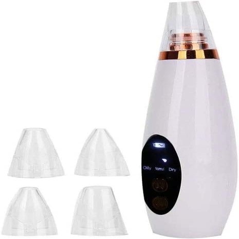 aiqiua Blackhead Remover Vacuum Professional Pore Vacuum Cleaner Acne Comedone Extractor USB Rechargeable LED Display 3 Modes 4 Replaceable ProbesSafe, Effective, Painless, Portable and Easy to use