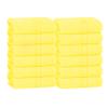 BOUTIQUO Ultra Soft Cotton Washcloths, Contains 12 Piece Face Cloths 12x12 inch, Ideal for Everyday use Face Towels, Compact & Lightweight Multi Purpose Washcloths - Lime Yellow view 1