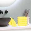 BOUTIQUO Ultra Soft Cotton Washcloths, Contains 12 Piece Face Cloths 12x12 inch, Ideal for Everyday use Face Towels, Compact & Lightweight Multi Purpose Washcloths - Lime Yellow view 4