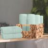 BOUTIQUO Ultra Soft Cotton Washcloths, Contains 12 Piece Face Cloths 12x12 inch, Ideal for Everyday use Face Towels, Compact & Lightweight Multi Purpose Washcloths - Sea Green view 3