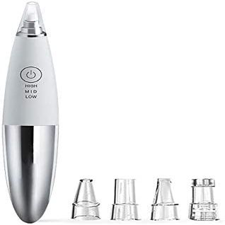 Blackhead Pore Vacuum Cleaner Remover, Facial Pore Cleaner Electric USB Rechargeable Acne Comedone Whitehead Extractor with 4 Probes and Blackhead Remover Kit Suction for Women & MenSafe, effective,