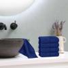BOUTIQUO Ultra Soft Cotton Washcloths, Contains 12 Piece Face Cloths 12x12 inch, Ideal for Everyday use Face Towels, Compact & Lightweight Multi Purpose Washcloths - Navy Blue view 4