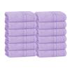 BOUTIQUO Ultra Soft Cotton Washcloths, Contains 12 Piece Face Cloths 12x12 inch, Ideal for Everyday use Face Towels, Compact & Lightweight Multi Purpose Washcloths - Purple view 1