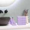 BOUTIQUO Ultra Soft Cotton Washcloths, Contains 12 Piece Face Cloths 12x12 inch, Ideal for Everyday use Face Towels, Compact & Lightweight Multi Purpose Washcloths - Purple view 4