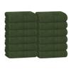BOUTIQUO Ultra Soft Cotton Washcloths, Contains 12 Piece Face Cloths 12x12 inch, Ideal for Everyday use Face Towels, Compact & Lightweight Multi Purpose Washcloths - Olive Green view 1