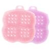 COLLBATH 2pcs Silicone Body Scrubber Exfoliating Scalp Massage Brush for Women Soft Design Multi-Functional Cleansing Tool Purple and Pink for Gentle Bathing view 1