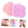 COLLBATH 2pcs Silicone Body Scrubber Exfoliating Scalp Massage Brush for Women Soft Design Multi-Functional Cleansing Tool Purple and Pink for Gentle Bathing view 3
