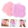 HAPINARY 2pcs Bathroom Supply Kit Silicone Loofah Sponge Shower Scrubber Body Brush for Exfoliating Cleansing view 2
