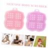 HAPINARY 2pcs Bathroom Supply Kit Silicone Loofah Sponge Shower Scrubber Body Brush for Exfoliating Cleansing view 3