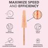 Kiara Sky XL 5-in-1 Medium Nail Drill Bit| 3/32"" Carbide Extra Long Multi-use Bit | 2-way Rotate Left and Right Handed - Rose Gold view 2