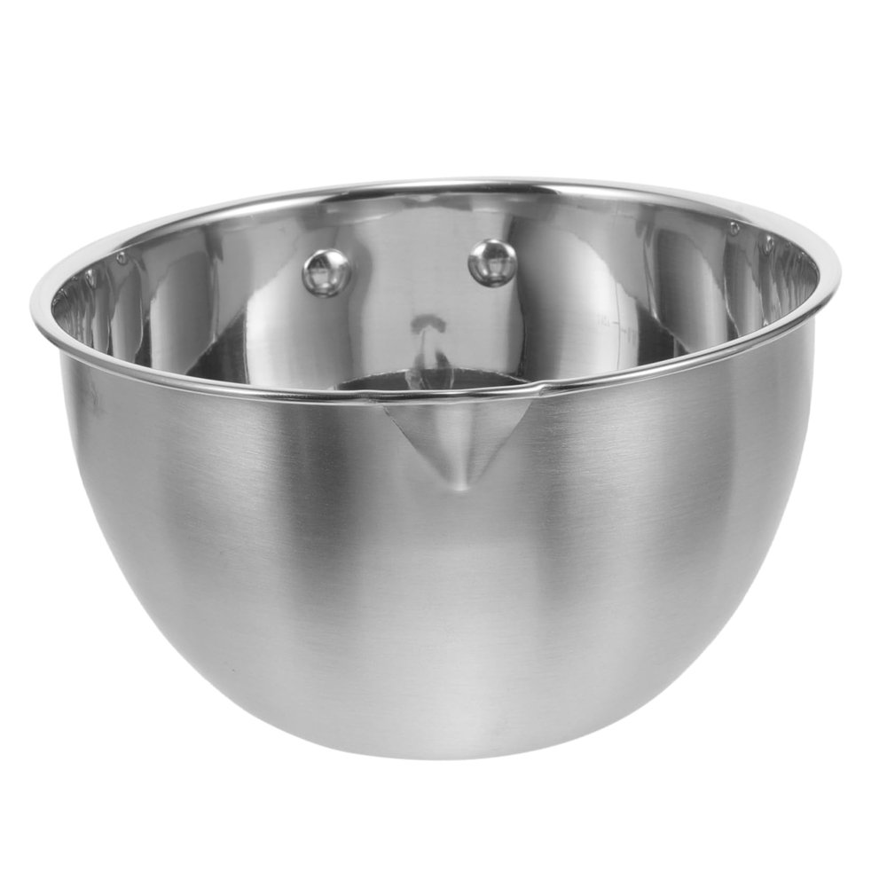 minkissy Stainless Steel Melting Bowl for Chocolate Cheese and Butter Material Dual Pour Spouts for Easy Use Kitchen Candle Making