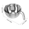 minkissy Stainless Steel Melting Bowl for Chocolate Cheese and Butter Material Dual Pour Spouts for Easy Use Kitchen Candle Making view 3