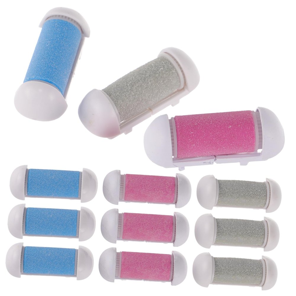 Mikinona 12pcs Electric Foot File Roller Replacement Pedicure Accessories for Smooth Feet