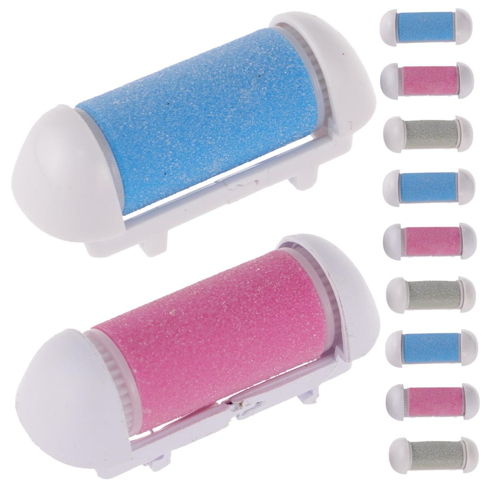 Beatifufu 12pcs Electric Foot File Roller Heads Replacement Pedicure Tools for Dead Skin Removal Compatible Electric Foot Files
