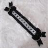 TTYAO REII Bow Lace Headband Lolita Fashion Maid Hairband Pearl Chains Headdress Lolita Dress Hair Accessories (Black) view 3