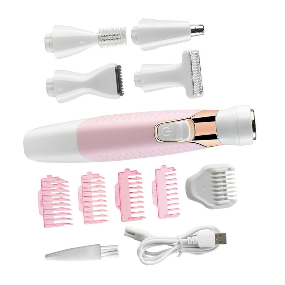 FOMIYES Rechargeable Hair Cutter Shaver for Women Multifunctional Trimmer and Eyebrow Washable Electric Depilator for Facial Hair Removal