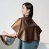 DHNDSDP Hair Colouring Shawl Apron Leather Short Hair Shawl Water proof Mini Hairdressing Shawl Shampoo Bib for Hair Colouring Shampoo Perming Care(Black) view 4
