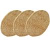 100% Organic Oval Shape Loofah Pack of 3|Exfoliating Bath Sponge for Men and Women |Natural Real Egyptian Shower Loofah Sponge Body Scrubber |Removes Dead Skin Easily view 1