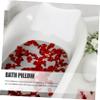 Mikinona 1pc Bath Tub Pillow Bone Shape Spa Headrest Strong Cups Soft Breathable for Bathtub Relaxation Easy to Clean Bath Accessories view 4