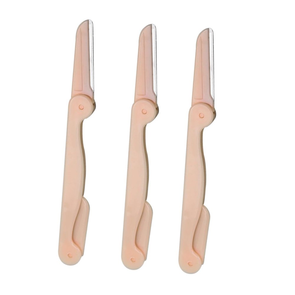FOMIYES 3pcs Professional Eyebrow Razor Stainless Steel Abs Eyebrow Shaper Light-Weight Design for Travel Home Use