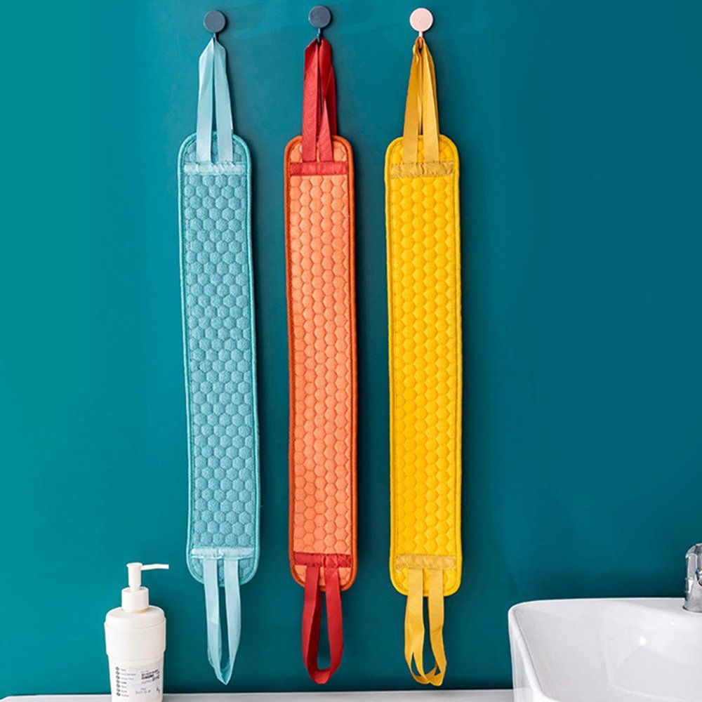 Back Brush Body Brush, 1PCS 30 inch Back Scrubber Massage Brush, Scrubber Brush for Body Back Exfoliating Bath with 2 Handles, Shower Washing Aid for Removing Dead Skin Summer Sweat (Blue)