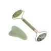 COLLBATH 2pcs Natural Jade Facial Massaging Set Scraping Plate Massage Roller Manual Tool for Neck Face Body Relief Smooth Texture for Safe Use view 1