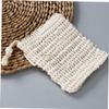 6 Pack Soap Bags with Drawstring Lanyard Cotton Linen Beige view 2