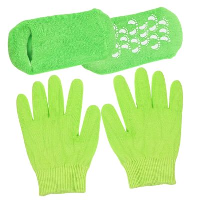 HAPINARY Moisturizing Hand and Foot Care Gloves Socks Pedicure Women Socks Foot Care Dry Hand Moisturizing