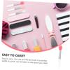 MAGICLULU 9pcs Silicone Lip Brush Portable Makeup Applicators for Lip and Masks Soft Head Brushes Pink and Watermelon Red for Travel and Everyday Use view 2