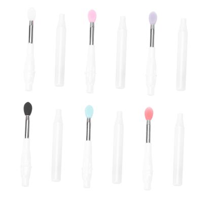 MAGICLULU 6pcs Silicone Lip Makeup Applicator with Lid Soft Brush Heads for Lipstick and Eyeshadow Convenient Travel for Fashion Lovers Versatile Makeup Tool