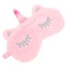 Beaupretty Pink Plush Unicorn Eye Mask Lightweight Mask for Women Boy Girl Comfortable Night Blindfold for Travel Naps Work and Relaxation view 1