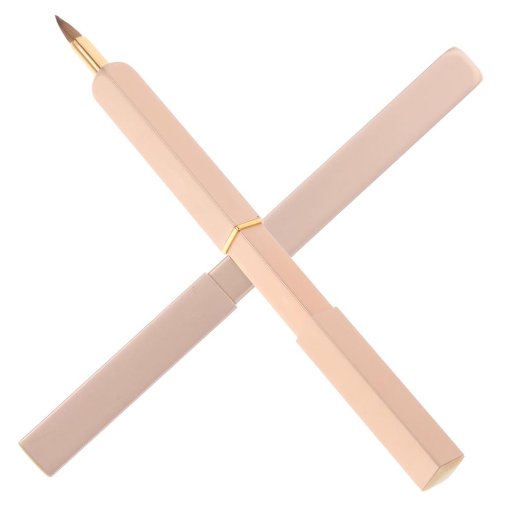 MAGICLULU 2pcs Travel-friendly Lip Brush Retractable Lip Brush Portable Metal Tube
