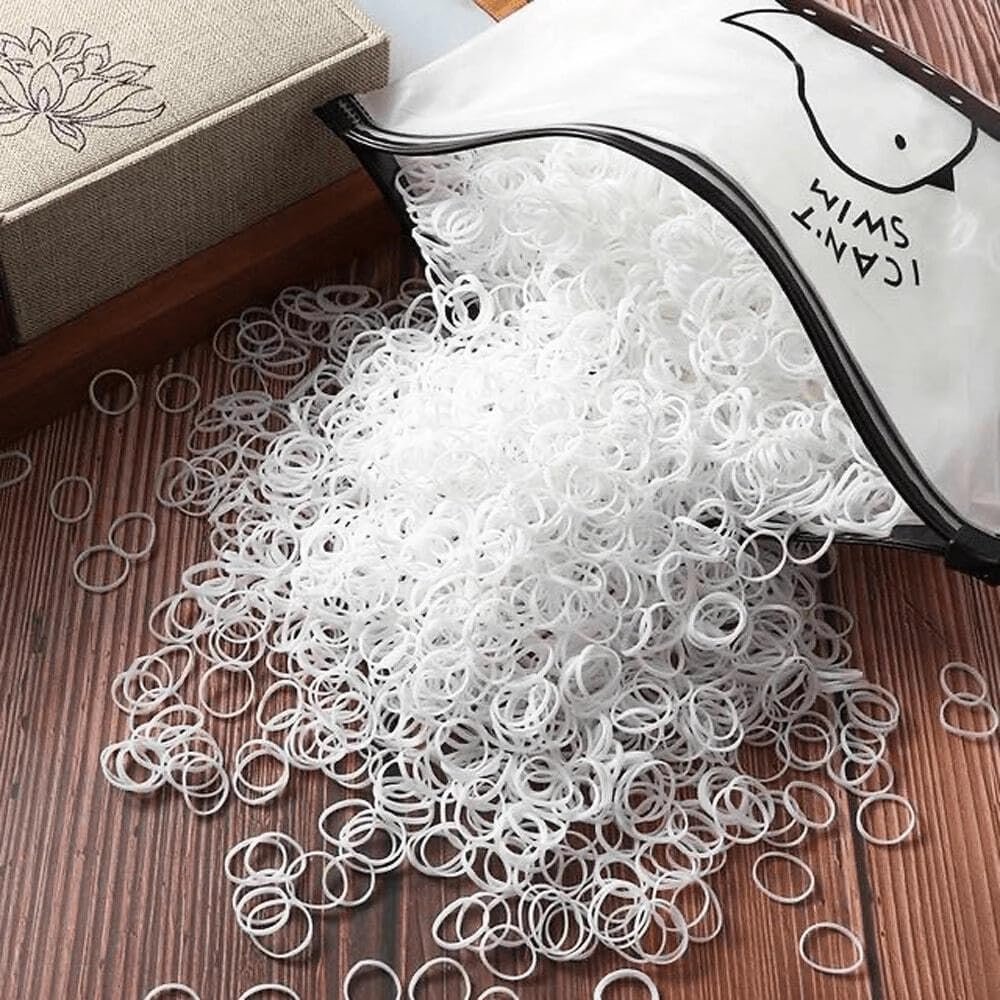 1000Pcs Hair Band Headband Quirky Cute Hairpin Birthday Decoration Hairband Non Slip Hair Accessories for Women Girls Party (White)