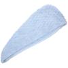 Beaupretty Microfiber Hair Towel Wrap for Women Super Absorbent Quick Drying Turban for Thick Curly Hair Easy to Use Cloud Velour Drying Hat for Bath Sky Blue view 1