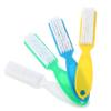 Beaupretty 4pcs Handle Nail Cleaner Brush Plastic Scrubbing Tool for Nail Makeup Soft Bristles for Easy Dust Removal Random Pattern Design for Personal Salon Use view 1