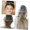 Mikinona Bridal Headdress Flower Headband Wedding Headpiece for Bride Mexican Flower Headband view 3
